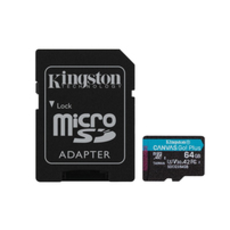 Spominska kartica SDXC-Micro 64GB Kingston Canvas Go! Plus 170MB/s U3 V30 UHS-I (SDCG3/64GB) +adapter
