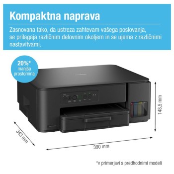 Tiskalnik multifunkcijski brizgalni barvni Brother DCP-T430W A4 duplex tisk enostransko skeniranje USB WiFi 16ppm (DCPT430WYJ1)