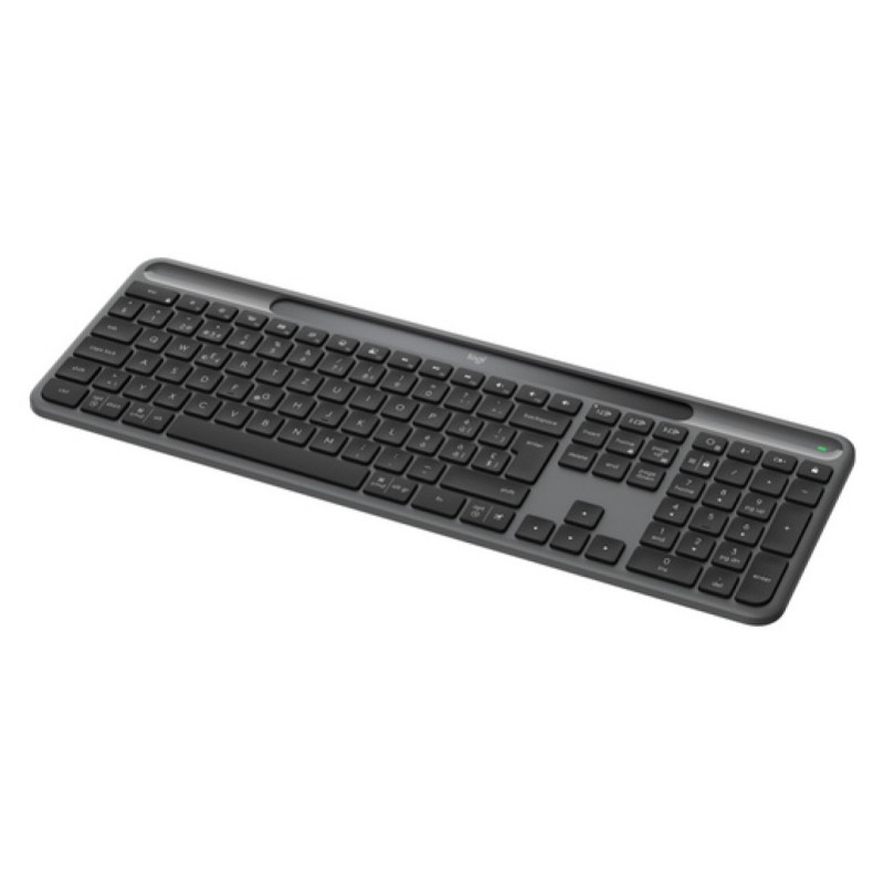 Tipkovnica brezžična + Bluetooth Logitech Signature Slim Solar K980 US international | SLO gravura grafitna (920-013764)