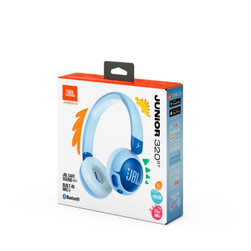 Slušalke brezžične JBL naglavne BT - 320BT modre Bluetooth otroške (JBLJR320BTBLU)