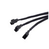 Splitter za ventilatorje 1x -> 3x4-pin črna