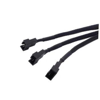 Splitter za ventilatorje 1x -> 3x4-pin črna Splitter za ventilatorje 1x -> 3x4-pin črna