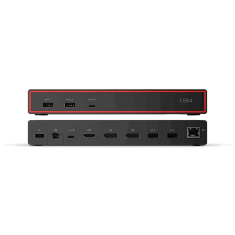 Priklopna postaja USB-C => Lenovo ThinkPad USB4 Dock 5000 1xHDMI 2.1 2xDisplayPort 1.4 USB 2xUSB-C 100W 1xLAN (40BF0100EU)