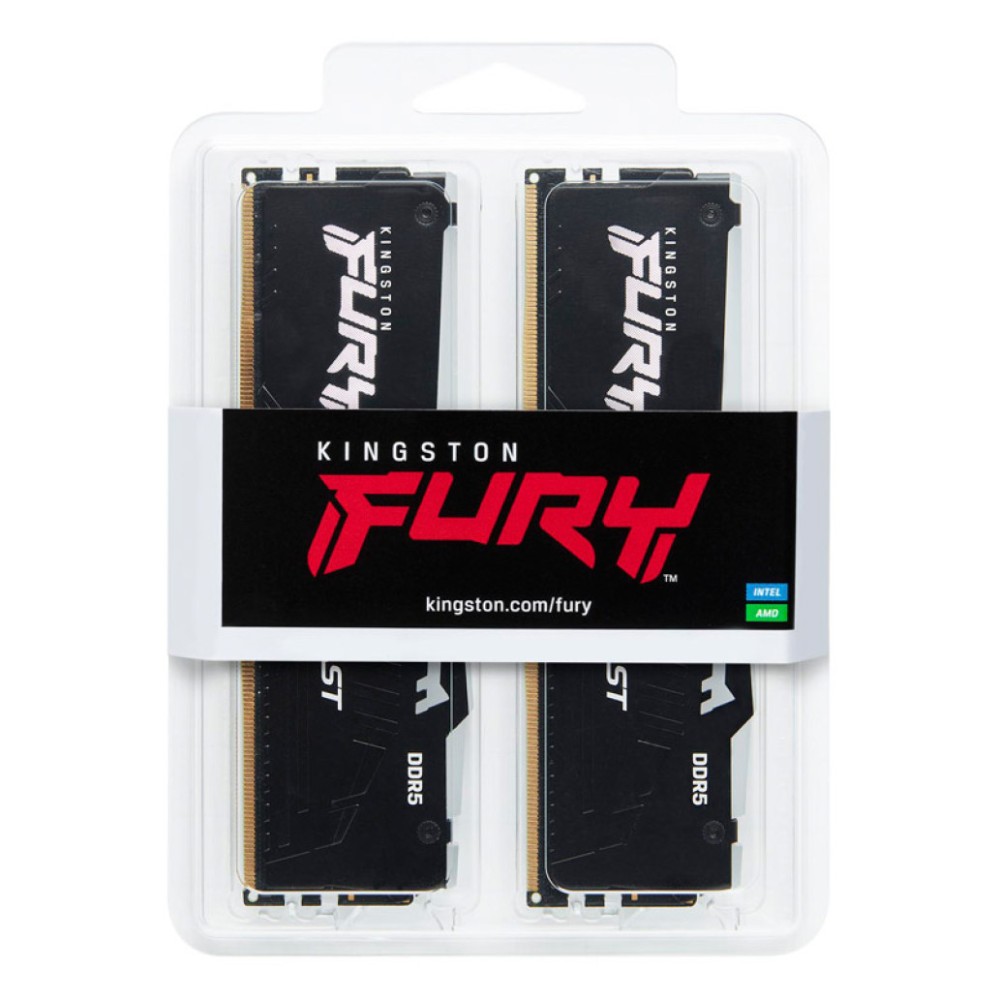 DDR5 32GB 5600MHz CL40 KIT (2x16GB) Kingston RGB Fury Beast 1,25V črna (KF556C40BBAK2-32) KINGSTON DDR5 32GB 5600MHz CL40 KIT (2x16GB) Kingston RGB Fury Beast 1,25V črna (KF556C40BBAK2-32)
