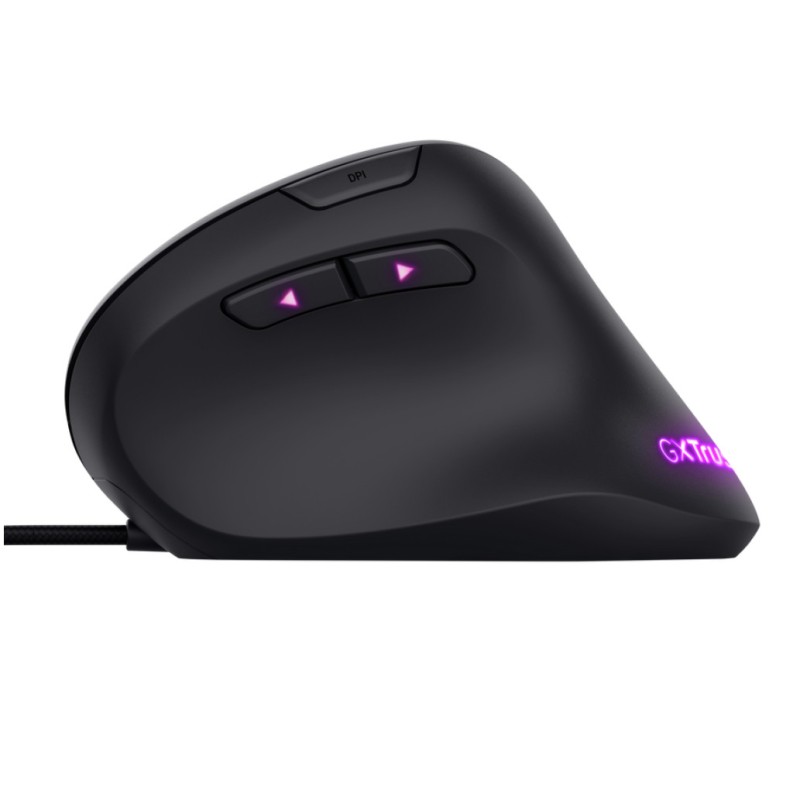 Miš Trust USB-A GXT 144 Rexx Vertical gaming črna ergonomična 10000DPI RGB (22991)
