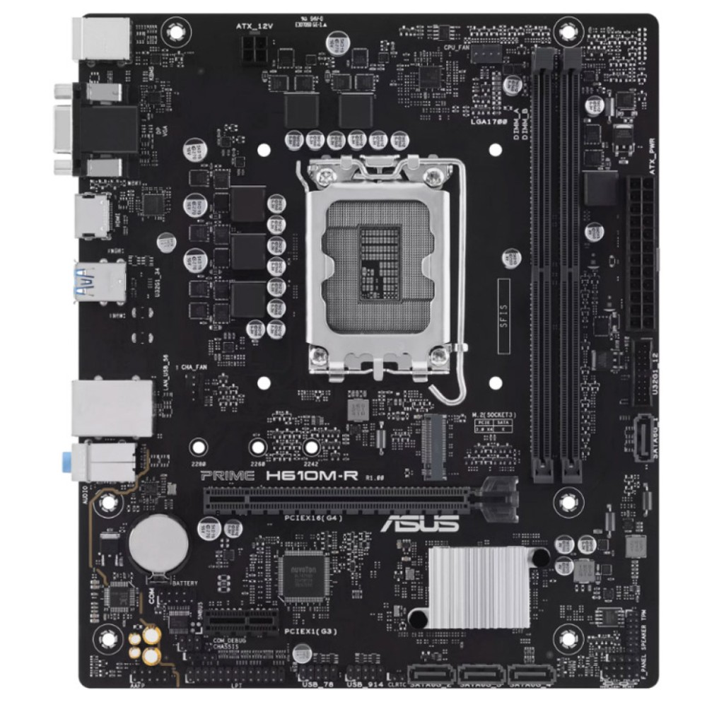 Osnovna plošča 1700 Asus Prime H610M-R microATX 1xVGA 1xHDMI 1xDisplayPort