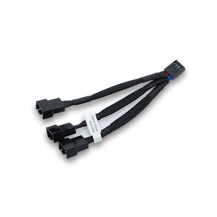 Splitter za ventilatorje EKWB 1x -> 3x4-pin , črna (10cm) Splitter za ventilatorje EKWB 1x -> 3x4-pin , črna (10cm)