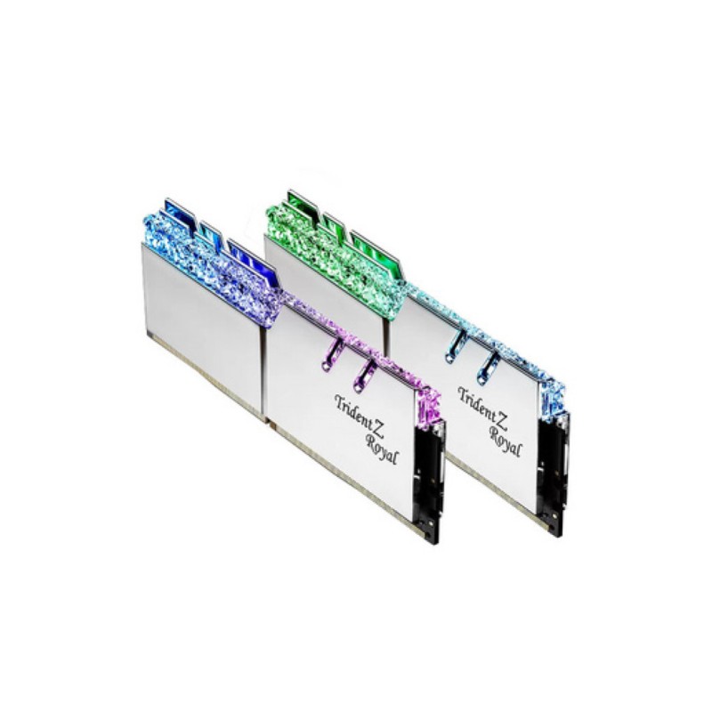 DDR4 32GB 3600MHz CL16 KIT (2x16GB) G.Skill RGB Trident Z Royal XMP2.0 1,35V srebrna (F4-3600C16D-32GTRSC) G.Skill DDR4 32GB 3600MHz CL16 KIT (2x16GB) G.Skill RGB Trident Z Royal XMP2.0 1,35V srebrna (F4-3600C16D-32GTRSC)