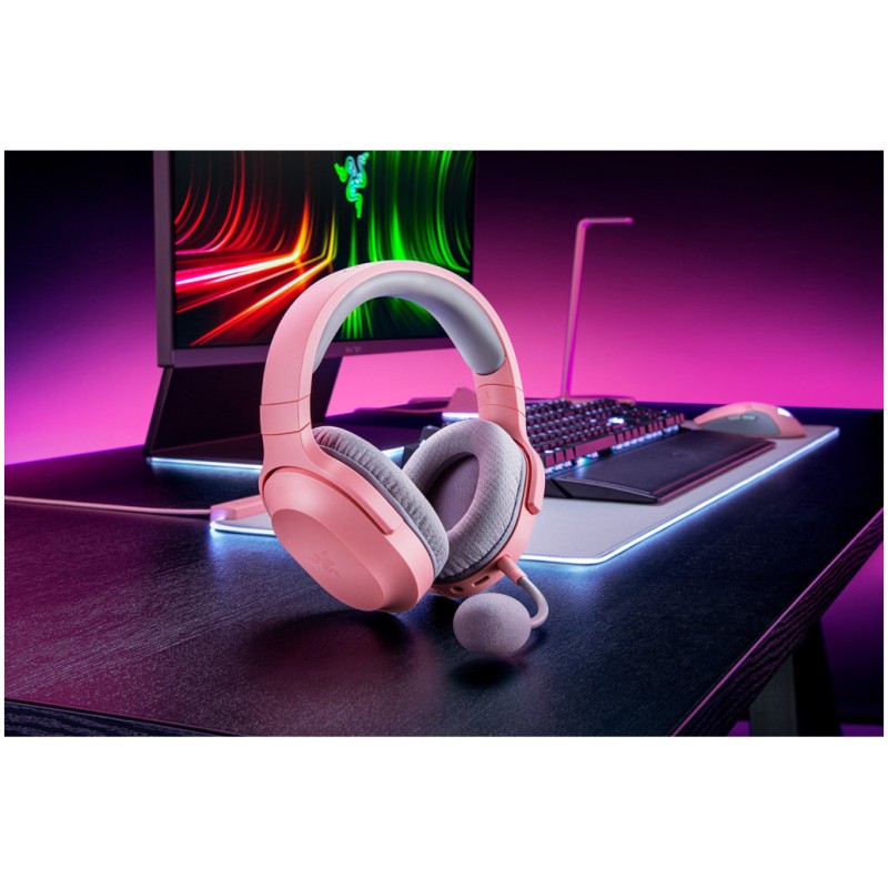 Slušalke brezžične naglavne 2,4 GHz stereo Razer Barracuda X Wireless Mercury (2022) - roza (RZ04-04430300-R3M1)