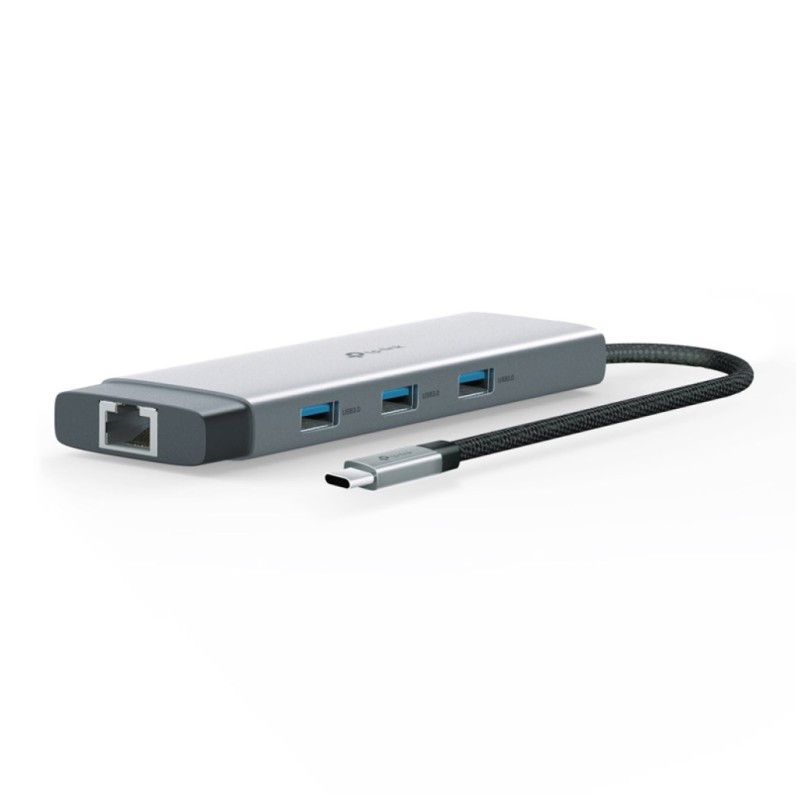 Priklopna postaja USB-C => 3xUSB-A 1xUSB-C PD 100W 1xUSB-C 1xHDMI 1xRJ45 microSD/SD TP-Link (UH9120C)