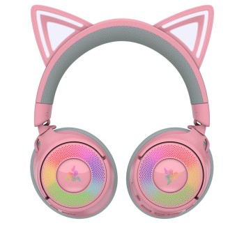 Slušalke brezžične Razer naglavne z mikrofonom BT/1x3,5mm/USB Kraken Kitty V3 Pro roza Gaming (RZ04-05170200-R3M1)
