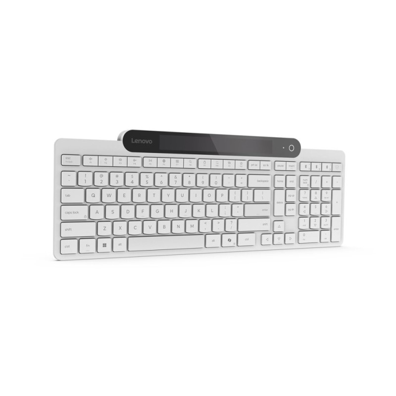 Tipkovnica Bluetooth Lenovo 800 Multi Device samopolnilna solarna SLO | bela (GY41R69602)