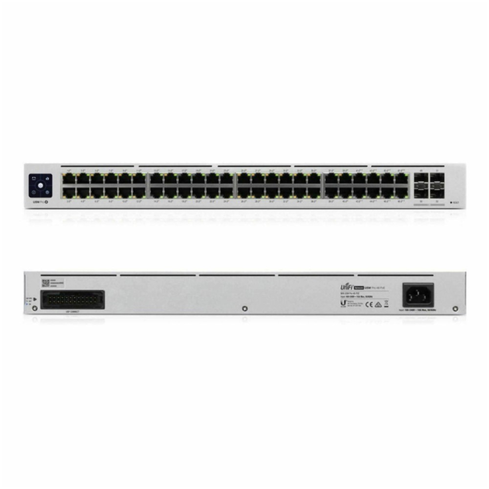 STIKALO 48-PORT POE+ + 4x SFP Ubiquiti UniFi 00W 100/1000 Rack (USW-PRO-48-POE-EU) UBIQUITI STIKALO 48-PORT POE+ + 4x SFP Ubiquiti UniFi 00W 100/1000 Rack (USW-PRO-48-POE-EU)