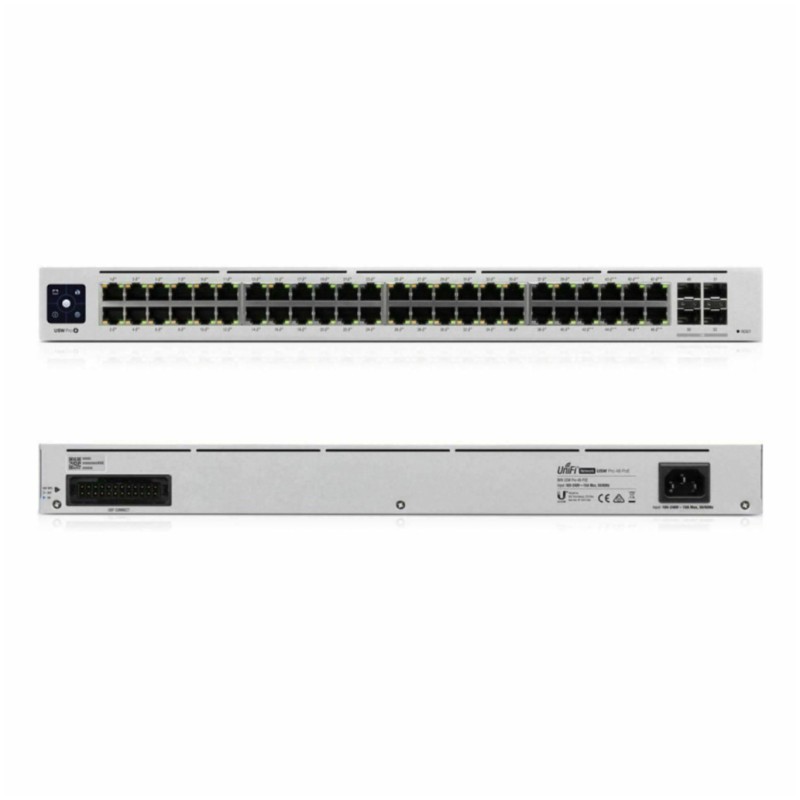 STIKALO 48-PORT POE+ + 4x SFP Ubiquiti UniFi 00W 100/1000 Rack (USW-PRO-48-POE-EU) UBIQUITI STIKALO 48-PORT POE+ + 4x SFP Ubiquiti UniFi 00W 100/1000 Rack (USW-PRO-48-POE-EU)
