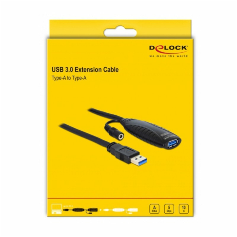 Kabel USB-A(m)=>USB-A(m) 3.0 10,00m Delock podaljšek z napajanjem (83415) Delock Kabel USB-A(m)=>USB-A(m) 3.0 10,00m Delock podaljšek z napajanjem (83415)