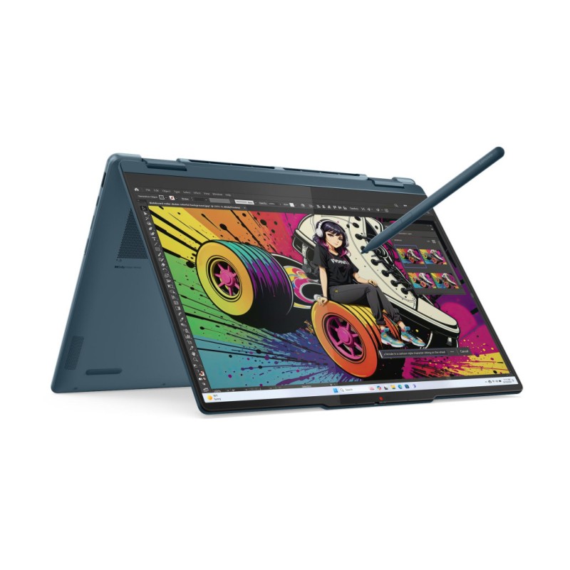 Prenosnik Lenovo 35,5 cm (14,0) Yoga 7 1920x1200 OLED 400nit Ryzen AI 5 340/24GB/SSD1TB/BL/AI Chip: 50 TOPs/ALU/AMD Radeon 840M/Win11Home (83JR0022SC)