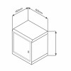 Kabinet zidni 4U 280 600x450 siv Datech + polica (DP.6404.9000)