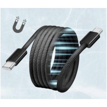 Kabel USB-C (m) => USB-C (m) 2.0 magnetni ovoj 1,00m 100W 5A/20V 480Mb/s PD3 črn LogiLink (CU0231) Kabel USB-C (m) => USB-C (m) 2.0 magnetni ovoj 1,00m 100W 5A/20V 480Mb/s PD3 črn LogiLink (CU0231)