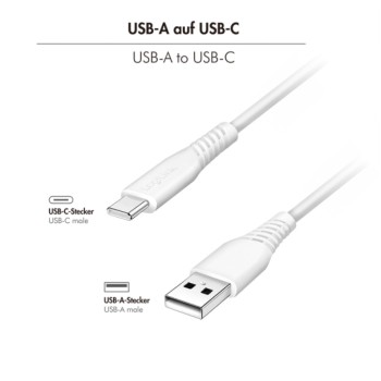 Kabel USB-C (m) => USB-A (m) 2.0 2,0m 15W 3A/5V 480Mbps bel LogiLink (CU0254)