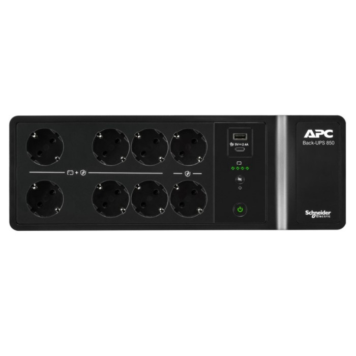 UPS APC Back-UPS Line-Interactive 850VA/520W 230V 92VAh 8x220V USB (BE850G2-GR_SL*) UPS APC Back-UPS Line-Interactive 850VA/520W 230V 92VAh 8x220V USB (BE850G2-GR_SL*)