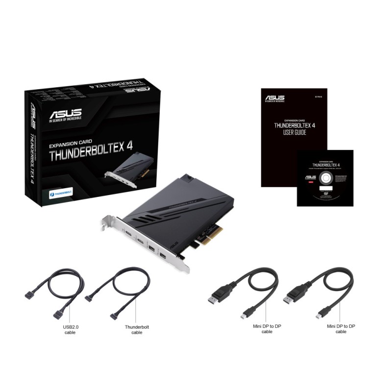 Kontroler Asus PCI-Express => ThunderboltEX 4 Card PCIe 3.0 2xUSB-C/Thunderbolt4 2xMini-DP (90MC09P0-M0EAY0) ASUS Kontroler Asus PCI-Express => ThunderboltEX 4 Card PCIe 3.0 2xUSB-C/Thunderbolt4 2xMini-DP (90MC09P0-M0EAY0)