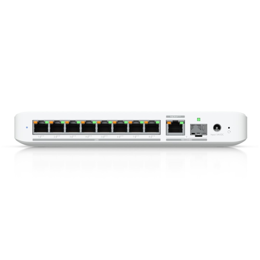 STIKALO 8-PORT + 1x SFP/RJ45 10GbE Ubiquiti UniFi 2,5Gbp/ PoE 196W (USW-FLEX-2.5G-8-POE)