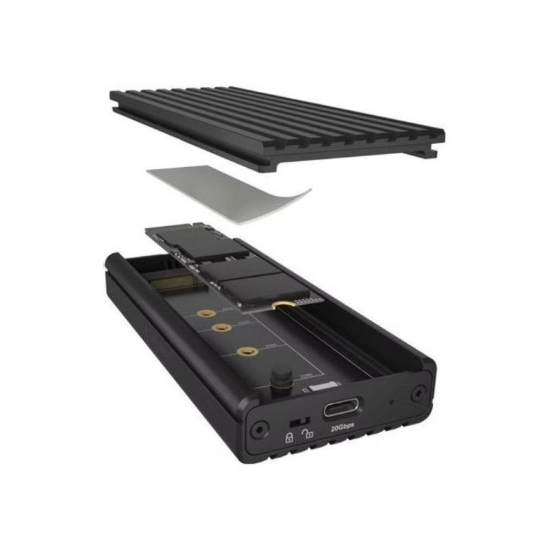 Ohišje za SSD disk M.2 => USB-C 3.2 Gen 2x2 20Gbit/s IcyBox (IB-1917M-C32a) LC Power Ohišje za SSD disk M.2 => USB-C 3.2 Gen 2x2 20Gbit/s IcyBox (IB-1917M-C32a)