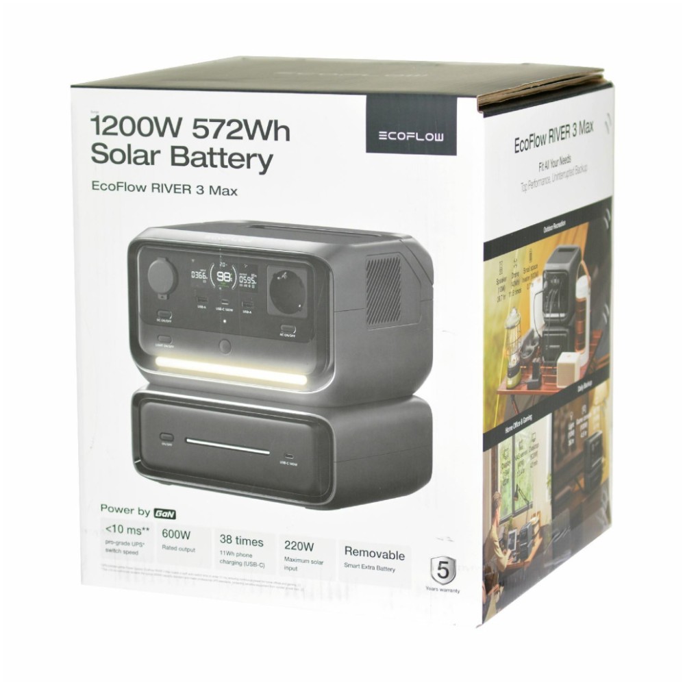 Polnilna postaja EcoFlow RIVER 3 Max 572Wh 600W RIVER 3 Max EcoFlow Polnilna postaja EcoFlow RIVER 3 Max 572Wh 600W RIVER 3 Max