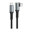 Kabel USB-C (m) => USB-C (m) 3.2 2,0m 100W 5A/20V 10 Gbps 90 kotni pleten ovoj črn LogiLink (CU0272)