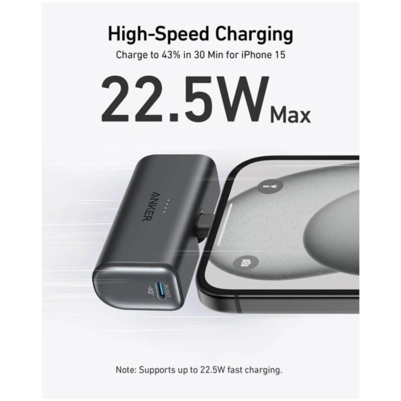 Prenosna baterija Anker Nano 5K 22,5W 5000mAh USB-C črn (A1653H11) ANKER Prenosna baterija Anker Nano 5K 22,5W 5000mAh USB-C črn (A1653H11)