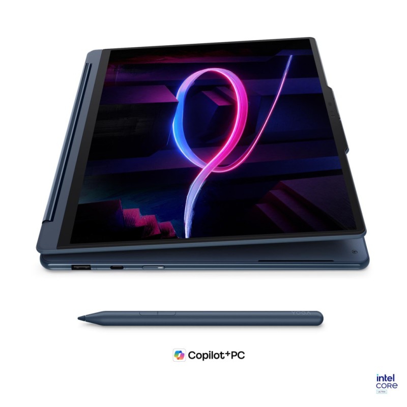 Prenosnik Lenovo 35,5 cm (14,0) Yoga 9 2-in-1 2880x1800 OLED na dotik 500nit 120Hz Ultra 7-355/32GB/SSD1TB/BL/AI Chip: 49 TOPs/ALU/Intel Graphics/Win11Pro (83SE001GSC)