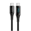 Kabel USB-C (m) => USB-C (m) 2.0 1,00m 240W 5A/48V 480Mbps LED zaslon črn LogiLink (CU0446)