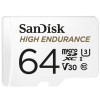 Spominska kartica microSDXC 64GB Sandisk High Endurance 100MB/s/40MB/s U3 V30 UHS-I +adapter (SDSQQNR-064G-GN6IA) SANDISK Spominska kartica microSDXC 64GB Sandisk High Endurance 100MB/s/40MB/s U3 V30 UHS-I +adapter (SDSQQNR-064G-GN6IA)