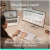 Tipkovnica in miš Logitech brezžična + Bluetooth MK880 Signature Comfort Plus bela SLO gravura (920-014033)