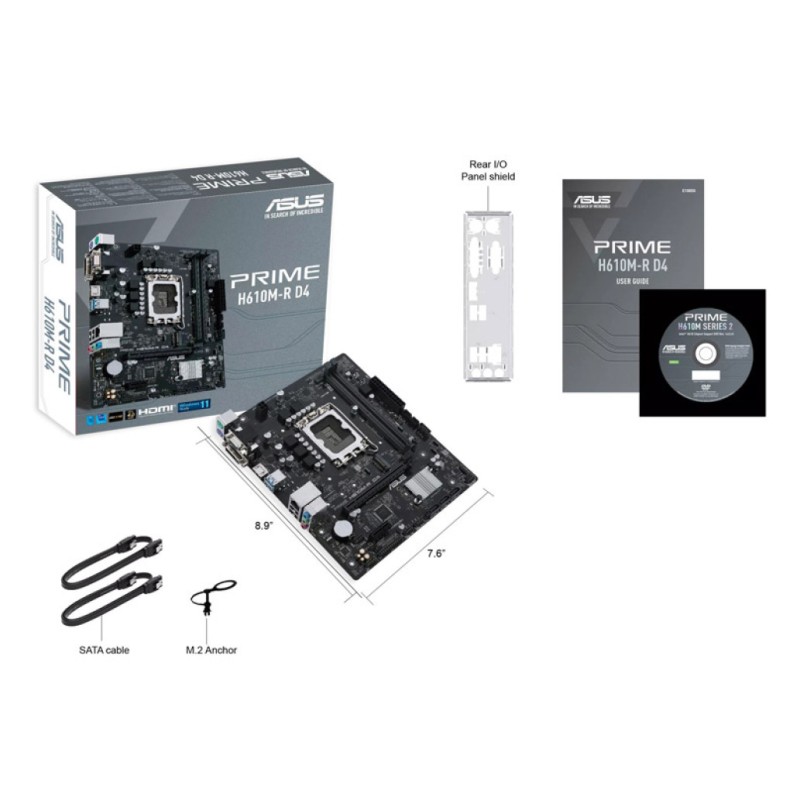 ASUS Prime H610M-R D4 LGA1700 DDR4 mATX osnovna plošča ASUS ASUS Prime H610M-R D4 LGA1700 DDR4 mATX osnovna plošča