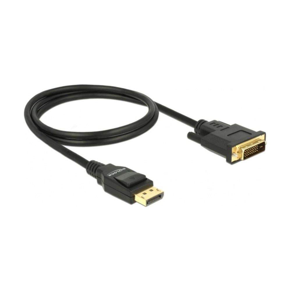 Kabel DisplayPort(m) => DVI (24+1)(m) 4K/30Hz 1,00m Delock črn (85312) Delock Kabel DisplayPort(m) => DVI (24+1)(m) 4K/30Hz 1,00m Delock črn (85312)