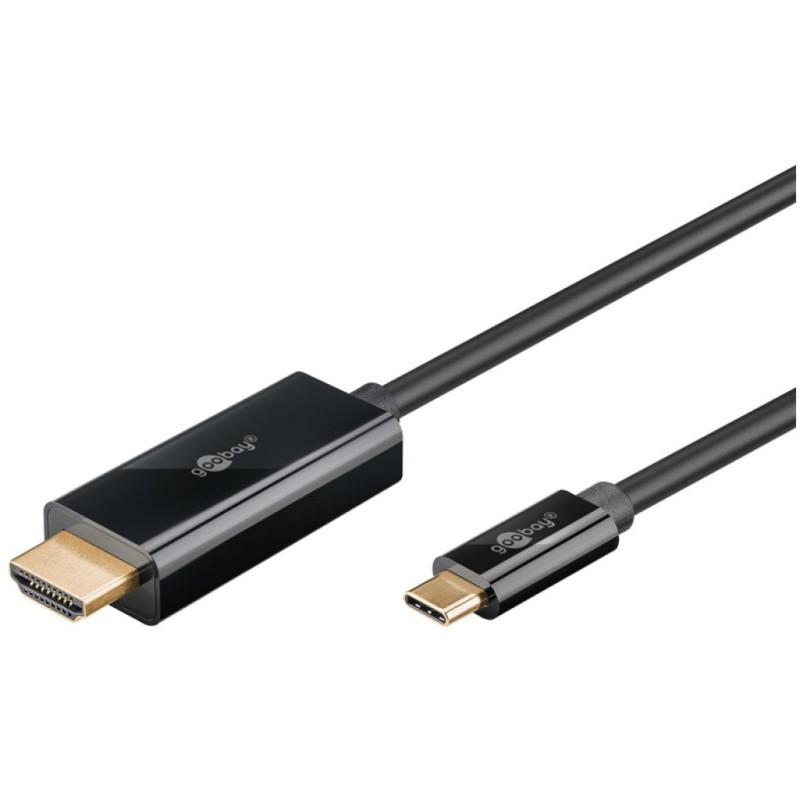 Kabel USB-C 3.1 => HDMI 3,0m UHD 4K@60HZ črn Goobay (75698) Goobay Kabel USB-C 3.1 => HDMI 3,0m UHD 4K@60HZ črn Goobay (75698)