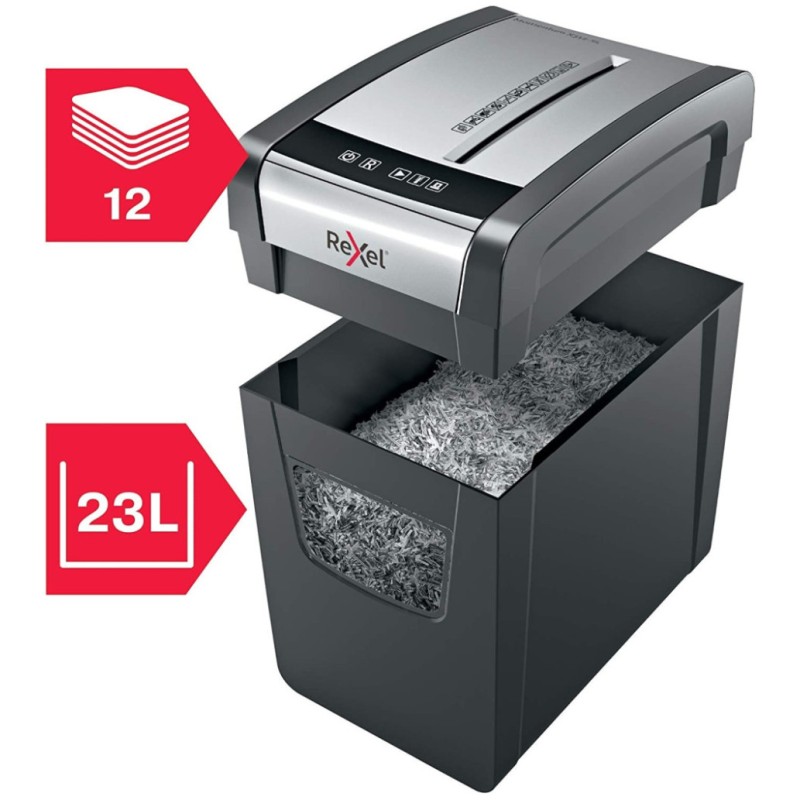 Uničevalec dokumentov Rexel x312 do 12 listov 23L 220mm Rexel Uničevalec dokumentov Rexel x312 do 12 listov 23L 220mm