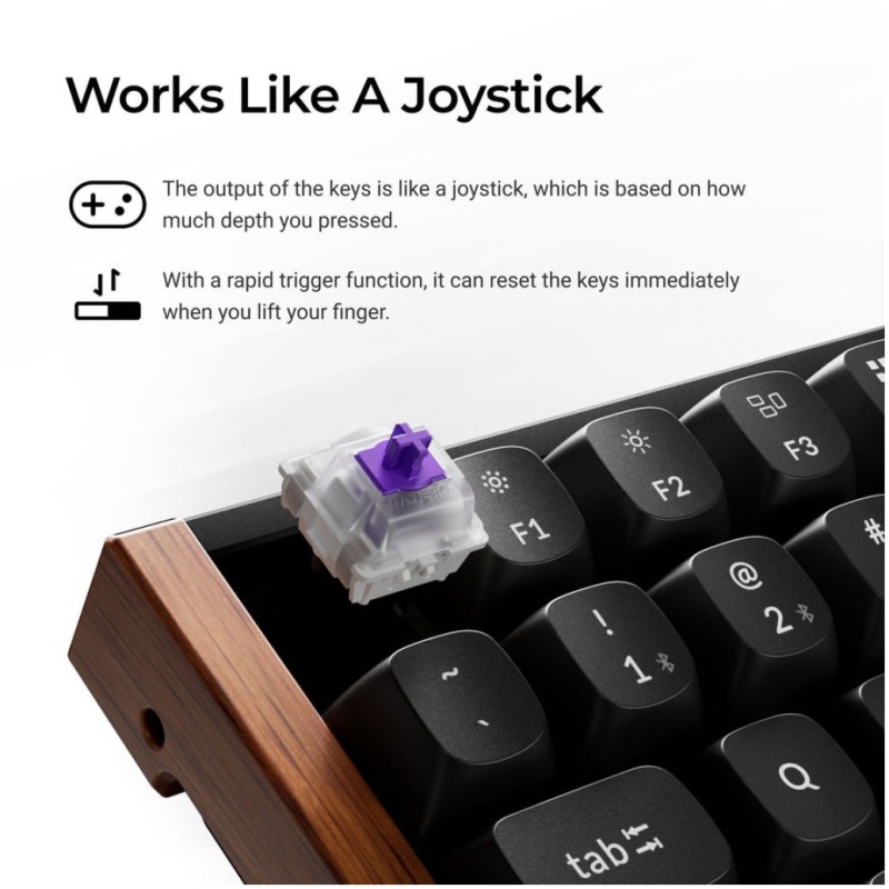 Mehanska Tipkovnica brezžična + Bluetooth Keychron K2 HE nebula mag stikala UK | črna RGB (K2H-F1-UK) Keychron Mehanska Tipkovnica brezžična + Bluetooth Keychron K2 HE nebula mag stikala UK | črna RGB (K2H-F1-UK)