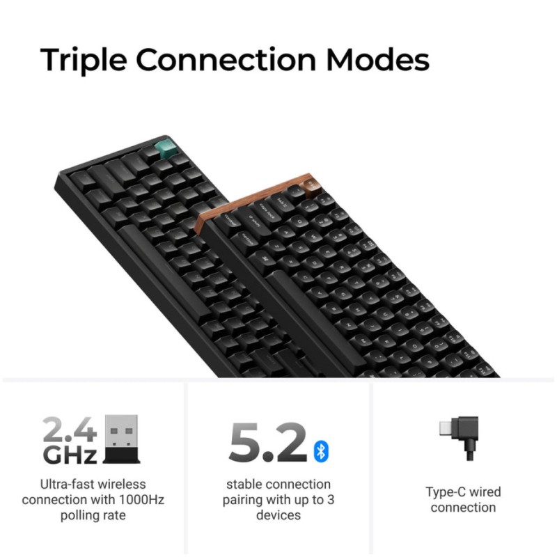 Mehanska Tipkovnica brezžična + Bluetooth Keychron K2 HE nebula mag stikala UK | črna RGB (K2H-F1-UK) Keychron Mehanska Tipkovnica brezžična + Bluetooth Keychron K2 HE nebula mag stikala UK | črna RGB (K2H-F1-UK)