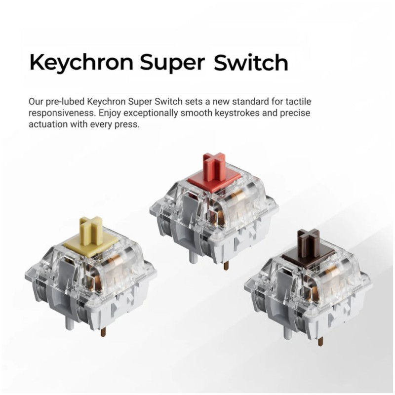 Gaming Tipkovnica Žična Keychron C2 Pro 8K QMK UK | siva RGB (C2PX-M1-UK)
