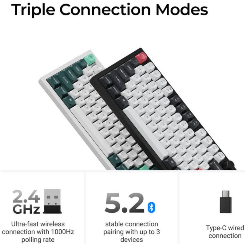 Gaming Tipkovnica brezžična, bluetooth, USB Keychron Q6 HE UK | črna RGB (Q6H-M1-UK) Keychron Gaming Tipkovnica brezžična, bluetooth, USB Keychron Q6 HE UK | črna RGB (Q6H-M1-UK)