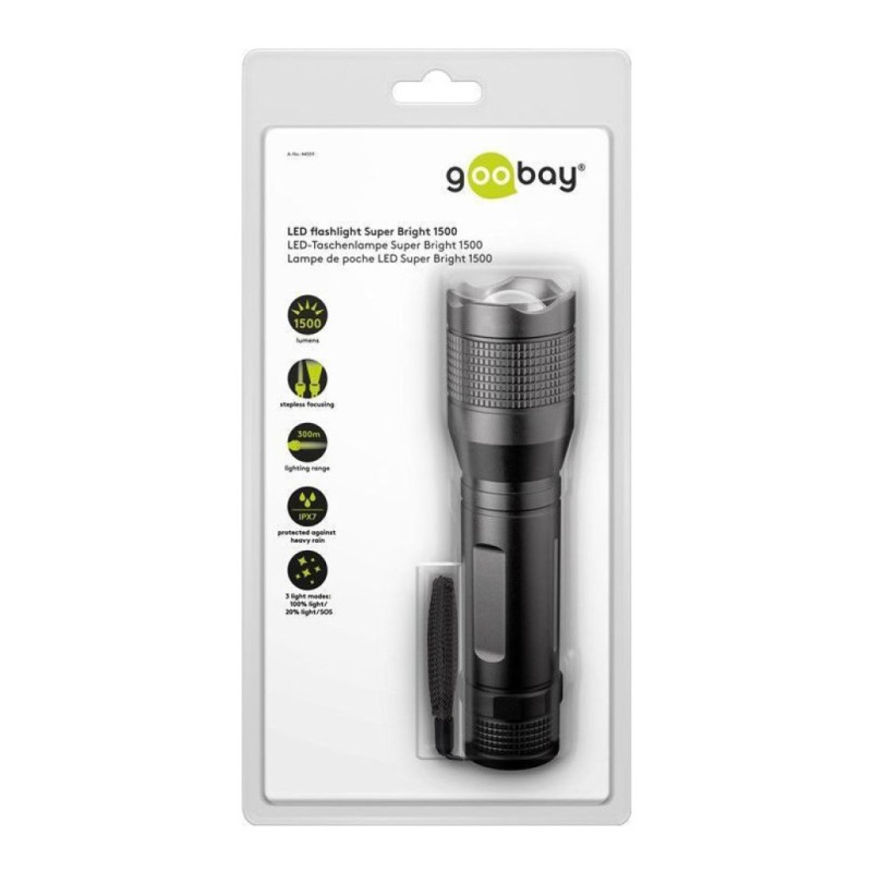 Ročna svetilka GOOBAY Super Bright 1500 20W LED Goobay Ročna svetilka GOOBAY Super Bright 1500 20W LED