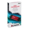 Prenosni disk SSD 512GB USB-C/A Kingston Duo 1050/900MB/s - črna/rdeča (SPSD/512GB) KINGSTON Prenosni disk SSD 512GB USB-C/A Kingston Duo 1050/900MB/s - črna/rdeča (SPSD/512GB)