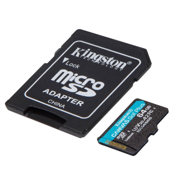 Spominska kartica SDXC 64GB Kingston GO 200MB/s/100MB/s U3 V30 UHS-I A2 +adapter (SDCG4/64GB) Spominska kartica SDXC 64GB Kingston GO 200MB/s/100MB/s U3 V30 UHS-I A2 +adapter (SDCG4/64GB)