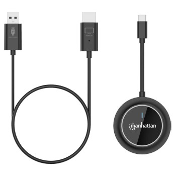 Brezžični komplet Manhattan HDMI / USB-C za prenos slike 30m 1920x1080 črn (520653)