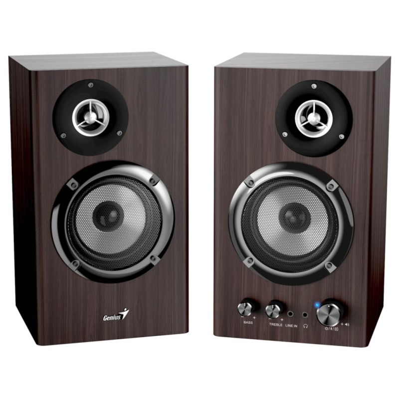 Zvočniki Genius SP-HF1812BT 40W 2.0 (črna-rjava) Genius Zvočniki Genius SP-HF1812BT 40W 2.0 (črna-rjava)