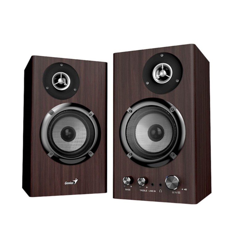 Zvočniki Genius SP-HF1812BT 40W 2.0 (črna-rjava) Genius Zvočniki Genius SP-HF1812BT 40W 2.0 (črna-rjava)