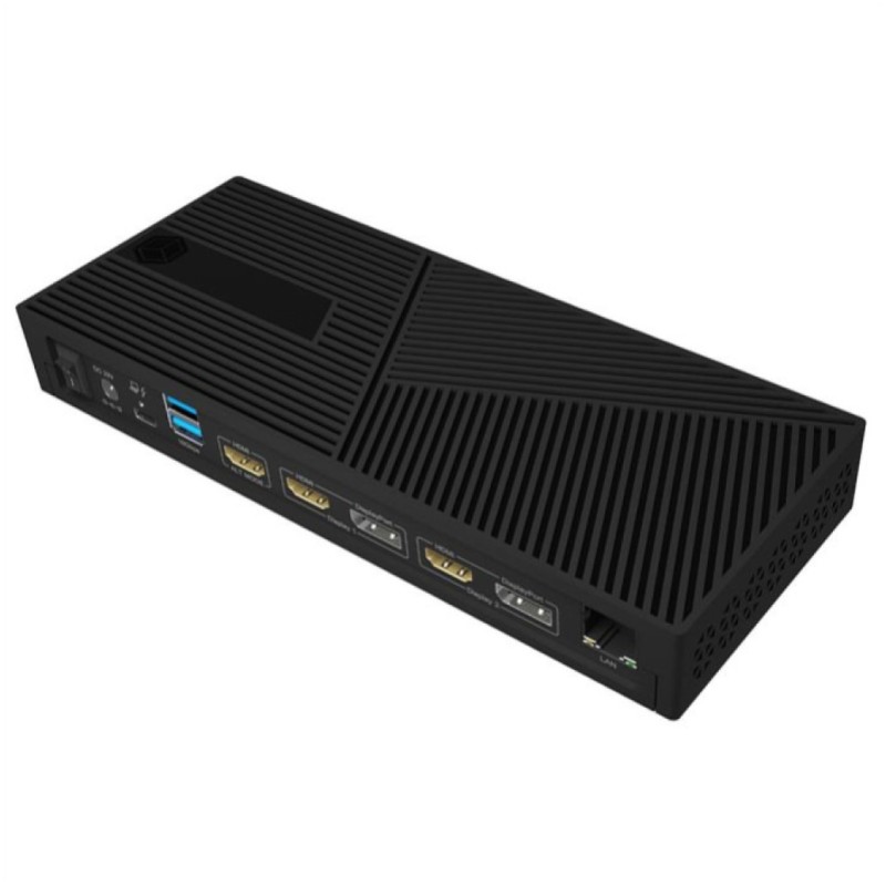 Priklopna postaja USB-C => Icy Box IB-DK2246AC 3xHDMI 2xDisplayPort 4xUSB3.2 2xUSB-C 100W 1xLAN 1x3,5mm (IB-DK2246AC)