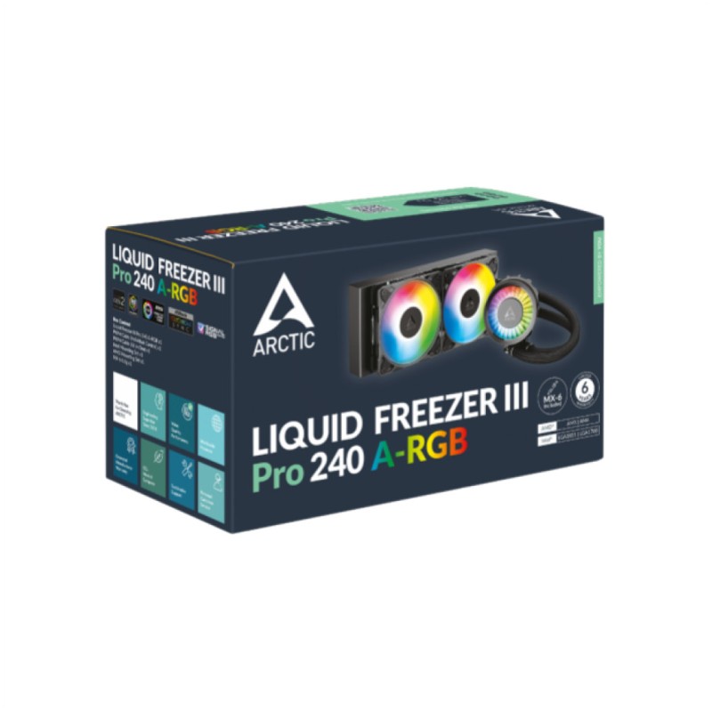 Vodno hlajenje Arctic Arctic Liquid Freezer III Pro - 240mm RGB črna (ACFRE00182A) ARCTIC Vodno hlajenje Arctic Arctic Liquid Freezer III Pro - 240mm RGB črna (ACFRE00182A)
